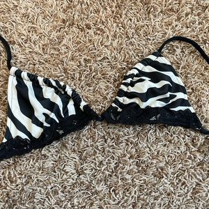 Zebra bikini top size small